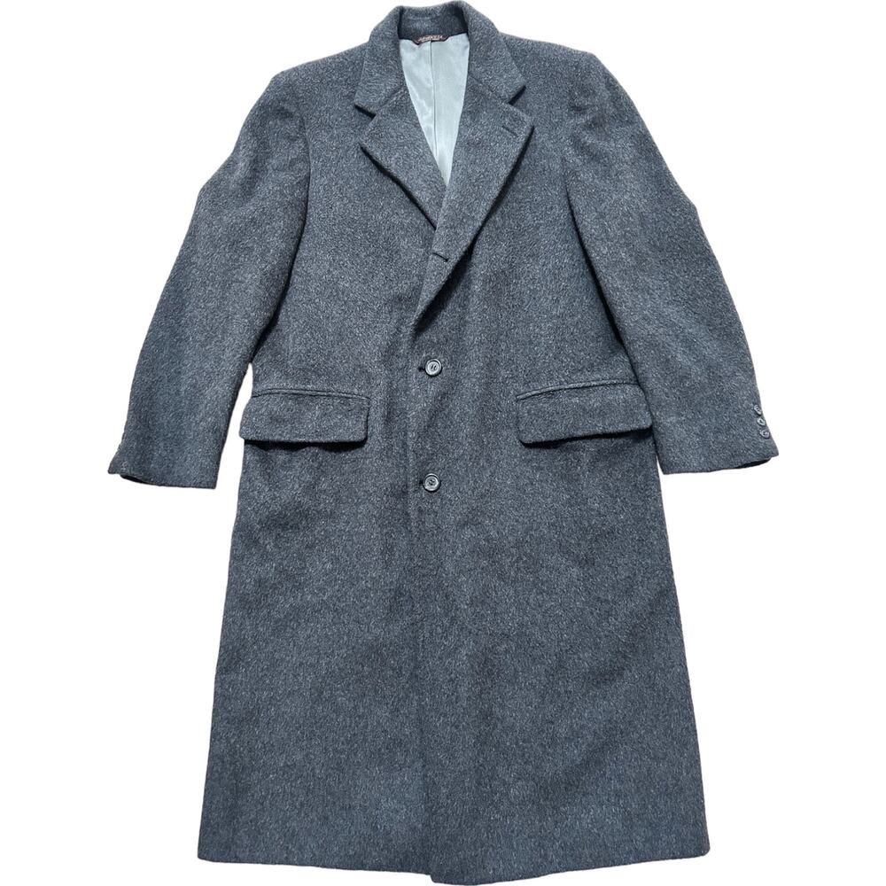 Cricketeer Mens Large Heavyweight Gray Trenchcoat